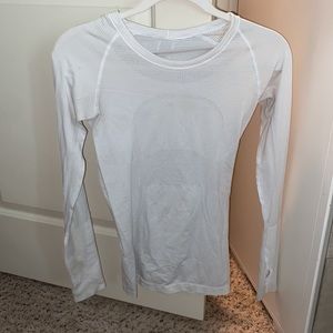 White long sleeve Lululemon shirt size 4